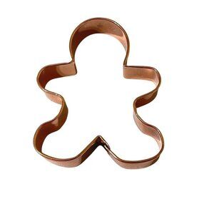 Copper Ginger Bread Man Cookie Cutter 6" Rolled Edge Metal Christmas Holiday